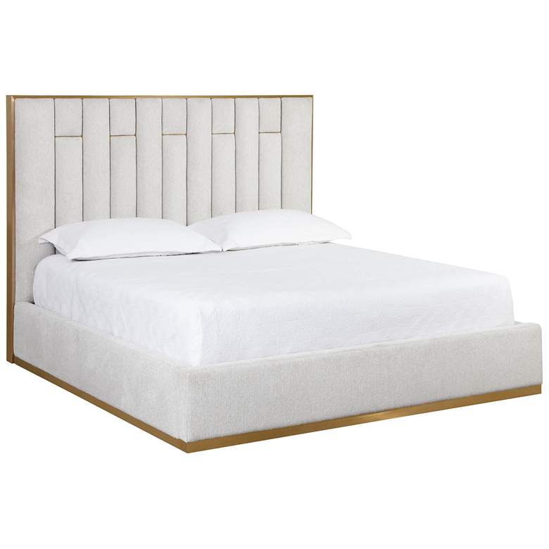 Image 1 Sunpan Nemu Bed King Rhea Light Barley