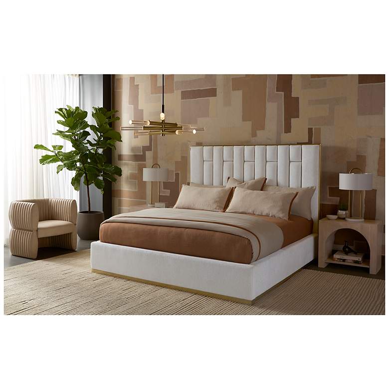 Image 4 Sunpan Nemu Bed King Rhea Light Barley more views