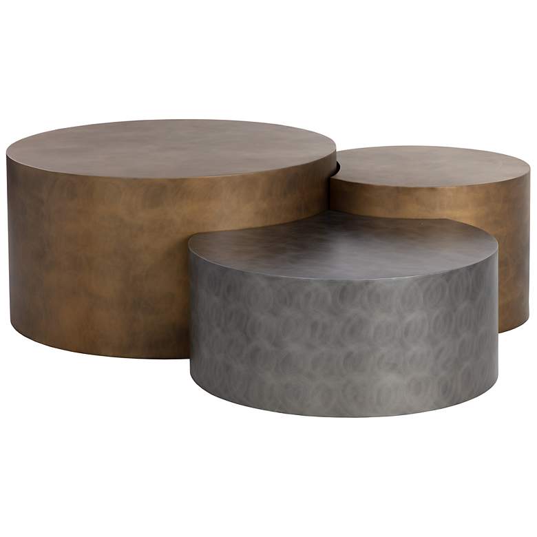 Image 2 Sunpan Neo Nesting Coffee Table Antique Brass more views