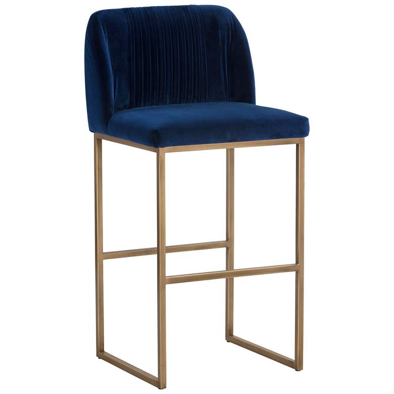 Image 1 Sunpan Nevin Barstool Sapphire Blue