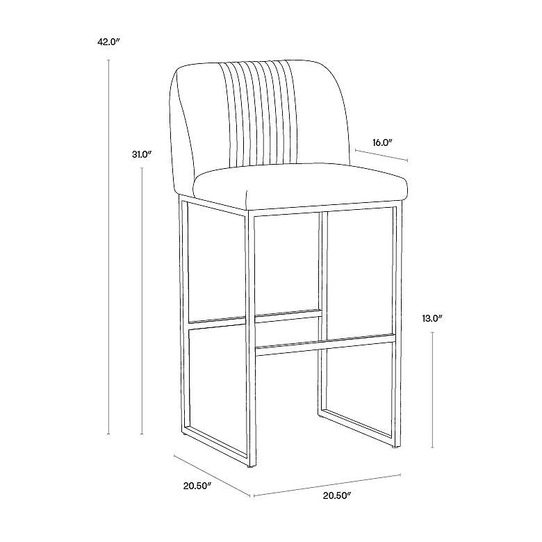 Image 4 Sunpan Nevin Barstool Shadow Gray more views
