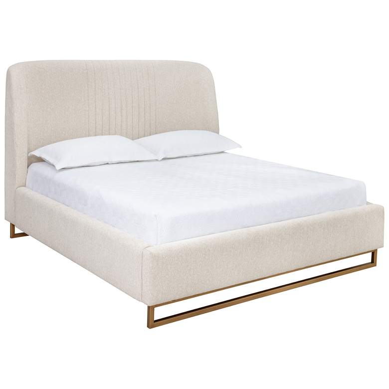 Image 1 Sunpan Nevin Bed King Dove Cream