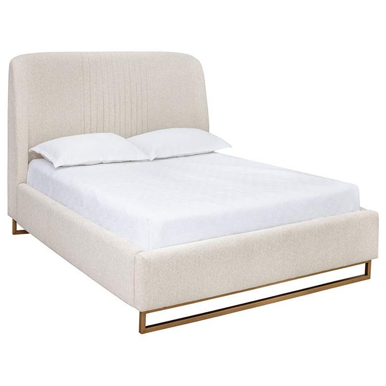 Image 1 Sunpan Nevin Bed Queen Dove Cream