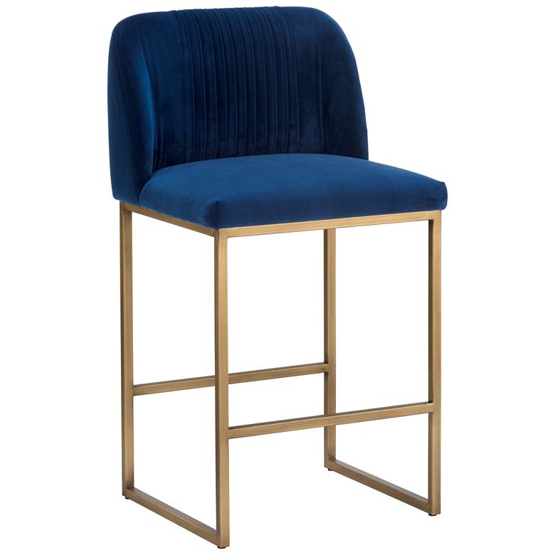 Image 1 Sunpan Nevin Counter Stool Sapphire Blue