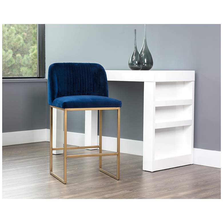 Image 7 Sunpan Nevin Counter Stool Sapphire Blue more views