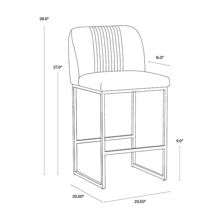 Image 4 Sunpan Nevin Counter Stool Shadow Gray more views