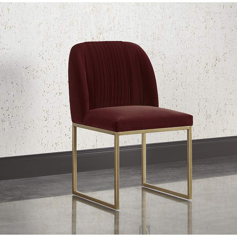 Image 1 Sunpan Nevin Dining Chair Merlot Set of 2
