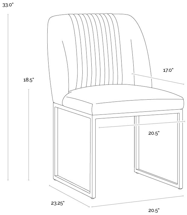 Sunpan Nevin Dining Chair Polo Club Muslin Set of 2