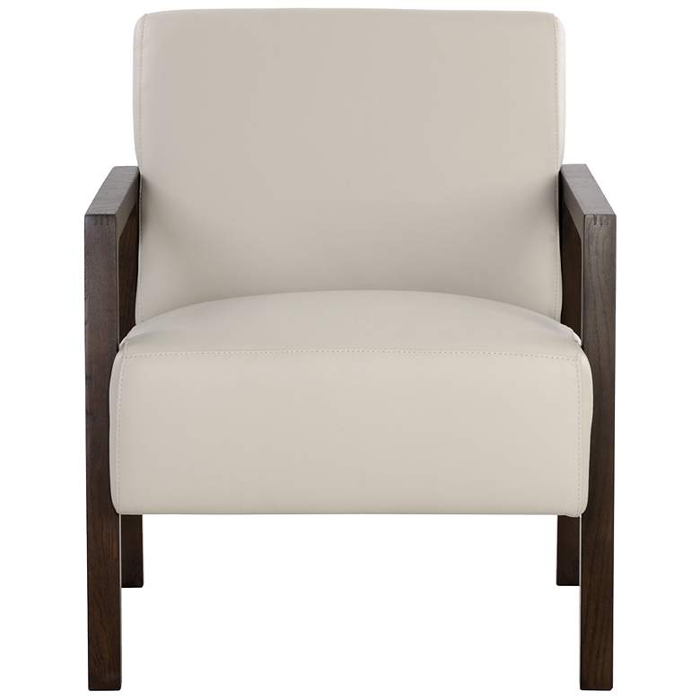 Image 3 Sunpan Neymar Lounge Chair Linea Light Gray Leather more views