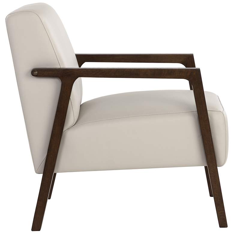Image 4 Sunpan Neymar Lounge Chair Linea Light Gray Leather more views