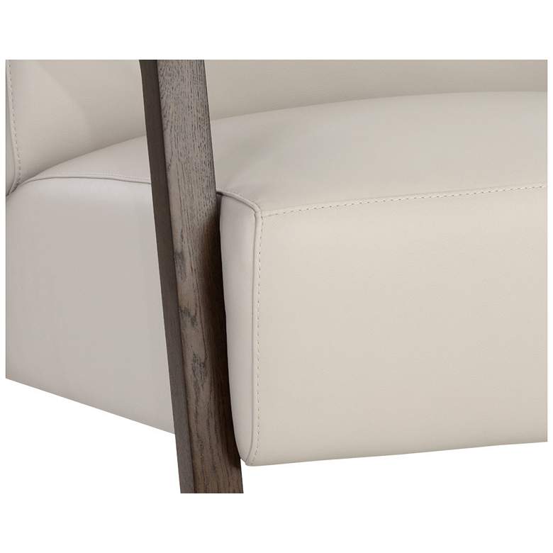 Image 6 Sunpan Neymar Lounge Chair Linea Light Gray Leather more views