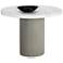 Sunpan Nicolette Dining Table Light Gray Marble Look 40"
