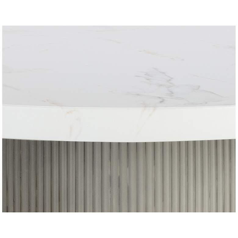 Image 3 Sunpan Nicolette Dining Table Light Gray Marble Look 40" more views