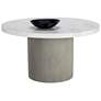 1_Sunpan Nicolette Dining Table Light Gray Marble Look 55"