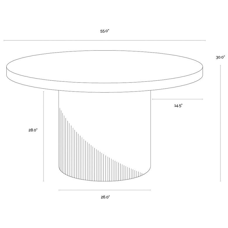 Image 4 Sunpan Nicolette Dining Table White 55" more views