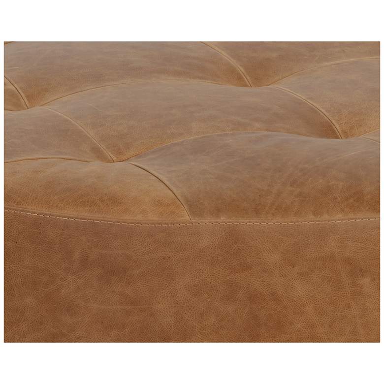 Image 5 Sunpan Nilda Ottoman Camel Leather more views