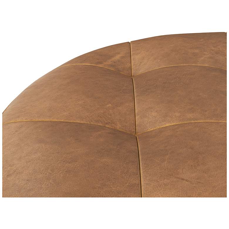 Image 6 Sunpan Nilda Ottoman Camel Leather more views