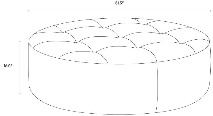 Sunpan Nilda Ottoman Camel Leather