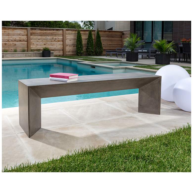 Image 7 Sunpan Nomad Bench Gray more views