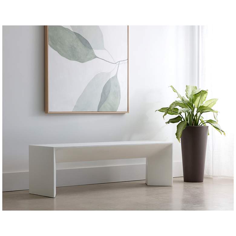 Image 3 Sunpan Nomad Bench White more views