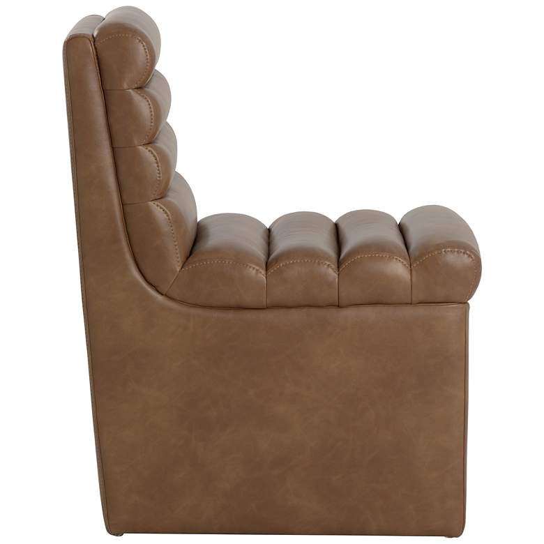 Image 3 Sunpan Norm Wheeled Dining Chair Copley Cognac more views