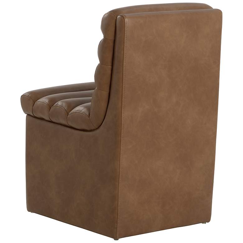 Image 4 Sunpan Norm Wheeled Dining Chair Copley Cognac more views