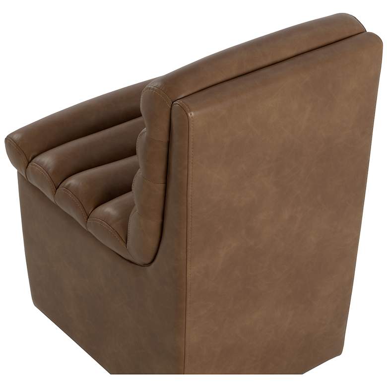 Image 5 Sunpan Norm Wheeled Dining Chair Copley Cognac more views