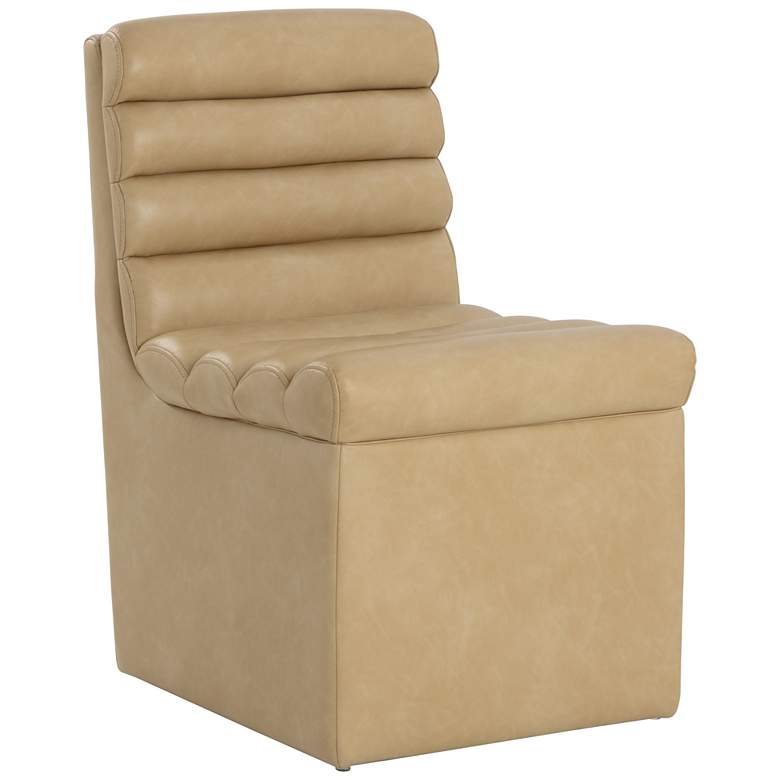 Image 1 Sunpan Norm Wheeled Dining Chair Copley Latte