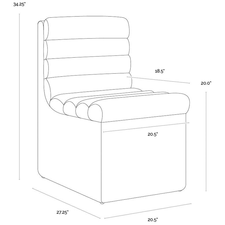 Image 5 Sunpan Norm Wheeled Dining Chair Copley Latte more views