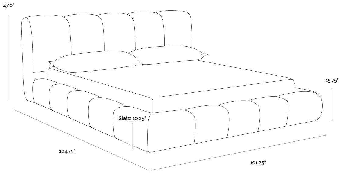 Image 5 Sunpan Olena Bed Santa Cruz Oatmeal more views