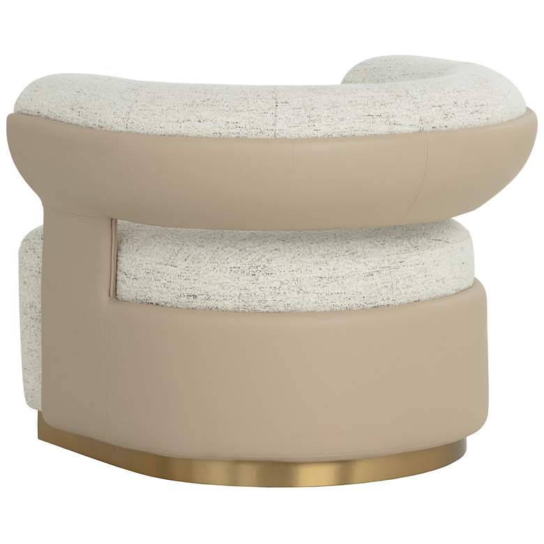 Image 4 Sunpan Olida Swivel Lounge Chair Hailey Moon and Napa Beige more views
