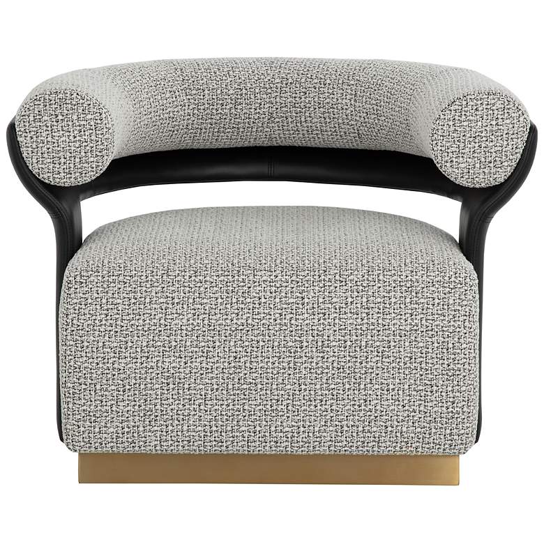 Image 2 Sunpan Olida Swivel Lounge Chair Helios Check Black and Napa Black more views