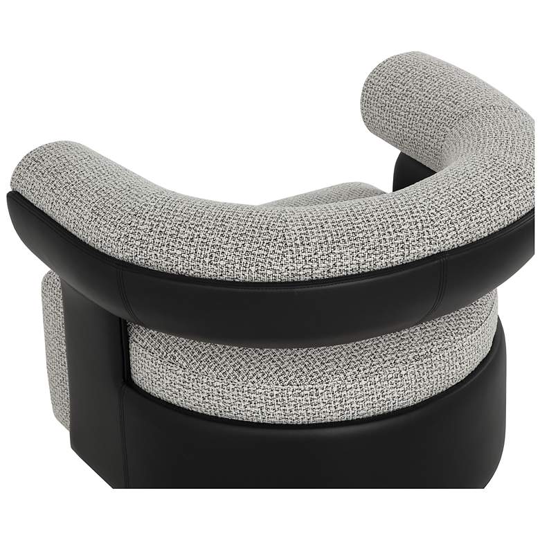 Image 5 Sunpan Olida Swivel Lounge Chair Helios Check Black and Napa Black more views