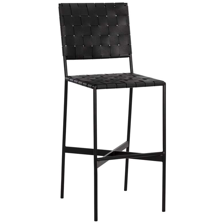 Image 1 Sunpan Omari Barstool Black Leather