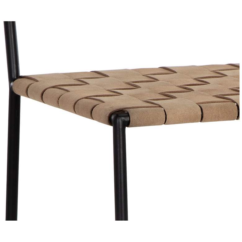 Image 6 Sunpan Omari Barstool Suede Light Tan Leather more views