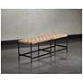 3_Sunpan Omari Bench Suede Light Tan Leather more views