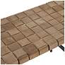 4_Sunpan Omari Bench Suede Light Tan Leather more views