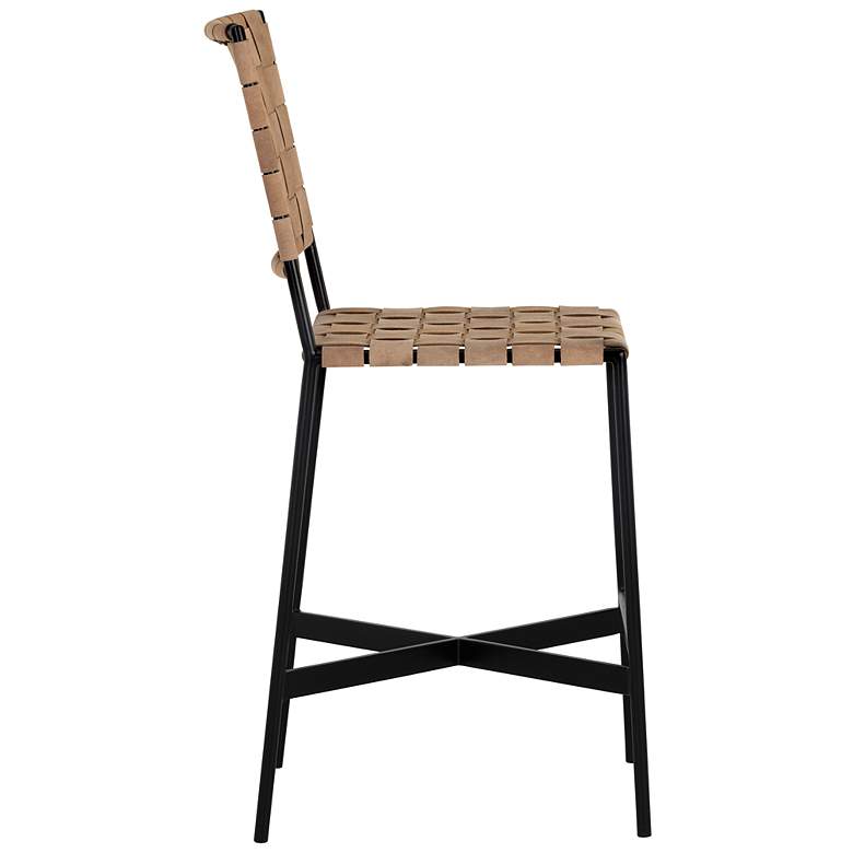 Image 2 Sunpan Omari Counter Stool Suede Light Tan Leather more views