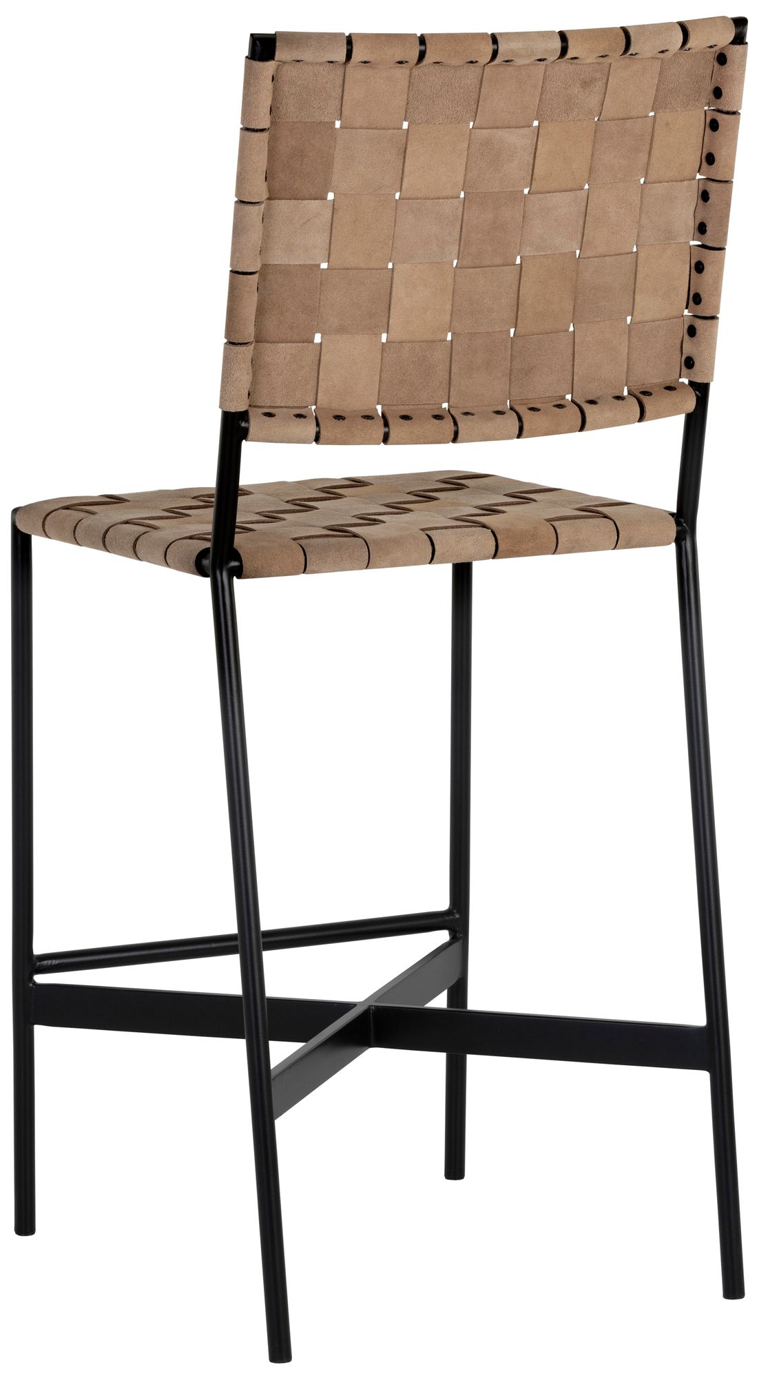 Image 3 Sunpan Omari Counter Stool Suede Light Tan Leather more views