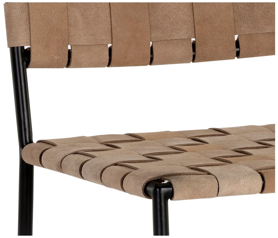 Image 4 Sunpan Omari Counter Stool Suede Light Tan Leather more views