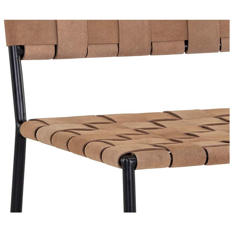 Image 6 Sunpan Omari Dining Chair Suede Light Tan Leather Set of 2 more views
