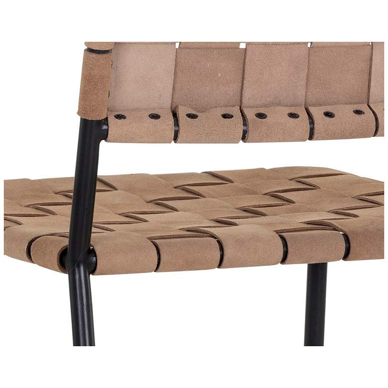Image 7 Sunpan Omari Dining Chair Suede Light Tan Leather Set of 2 more views