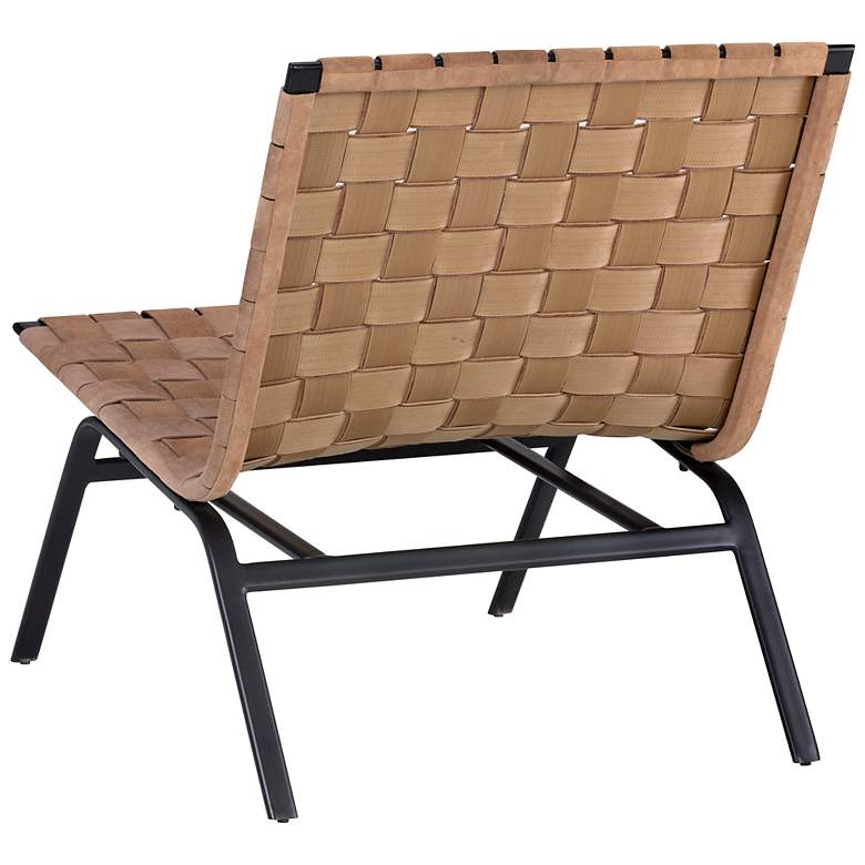 Image 5 Sunpan Omari Lounge Chair Suede Light Tan Leather more views