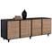 Sunpan Omari Sideboard Large Suede Light Tan Leather