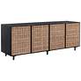 2_Sunpan Omari Sideboard Large Suede Light Tan Leather more views