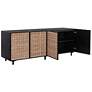 3_Sunpan Omari Sideboard Large Suede Light Tan Leather more views