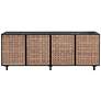 4_Sunpan Omari Sideboard Large Suede Light Tan Leather more views