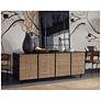 5_Sunpan Omari Sideboard Large Suede Light Tan Leather more views