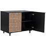 4_Sunpan Omari Sideboard Small Suede Light Tan Leather more views