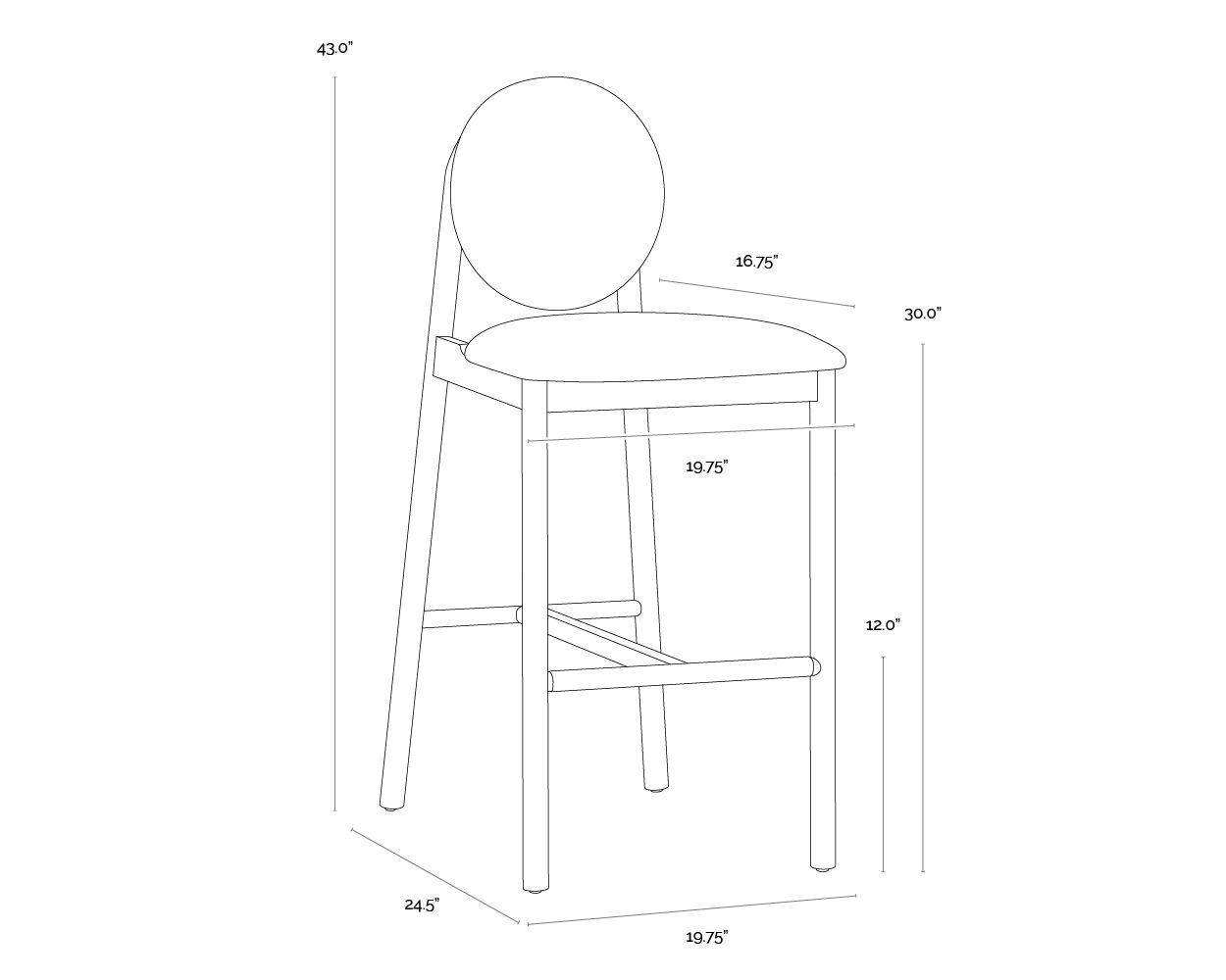 Image 2 Sunpan Orabell Barstool Opera Spice more views